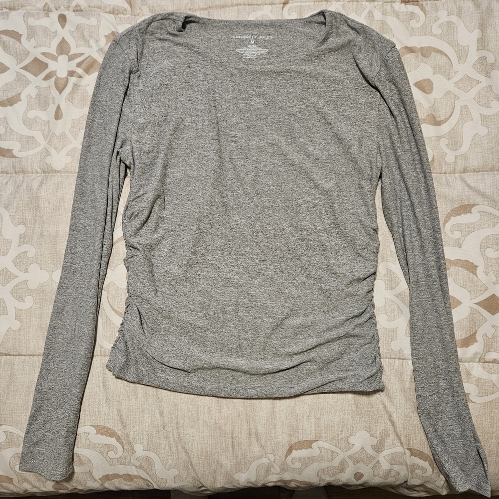Sincerely Jules Heather Gray Long Sleeve Top